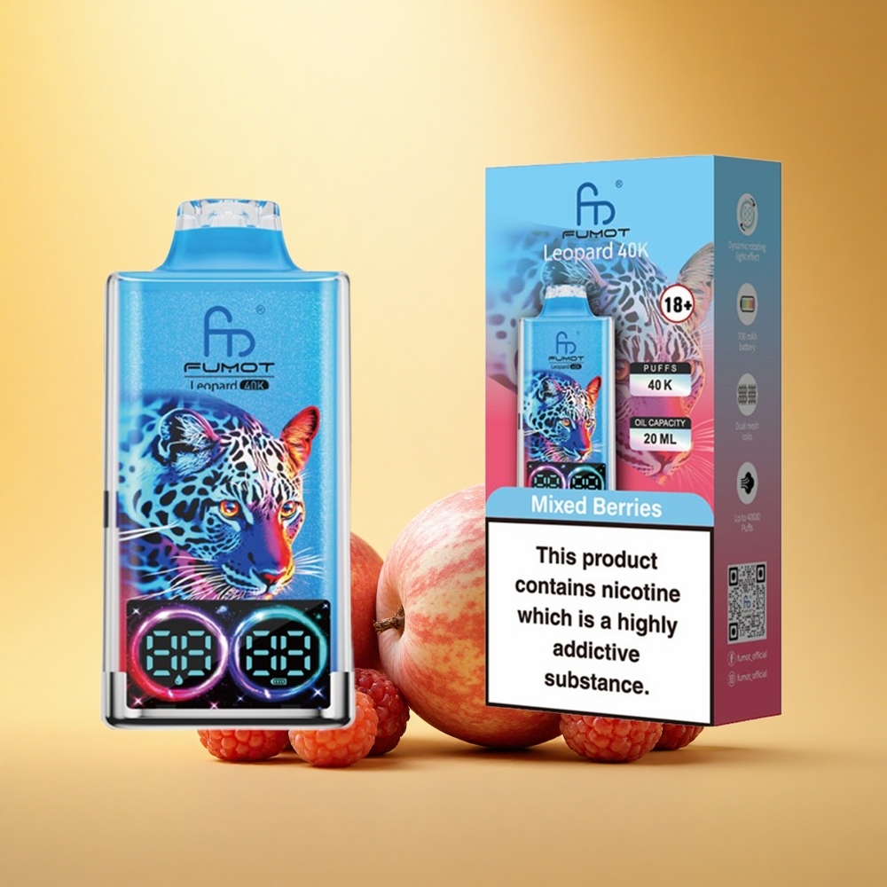 Fumot Leopard 40K Puffs Mešane Jagode 5% Dual Mesh 700mAh