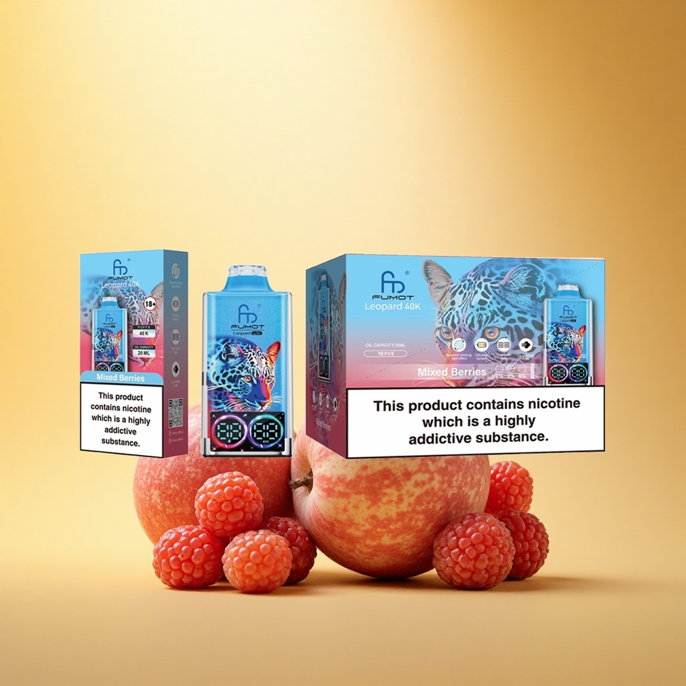 Fumot Leopard 40K Puffs Mešane Jagode 5% Dual Mesh 700mAh
