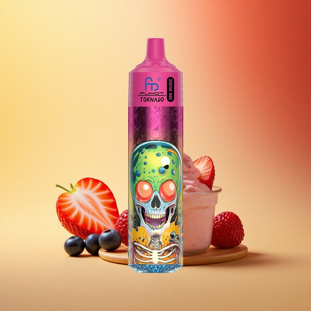 Fumot Randm Tornado 30000 Puffs Borovična Jagodna Malinova Sladoled z 30mL E-tekočino in 5% Nikotina