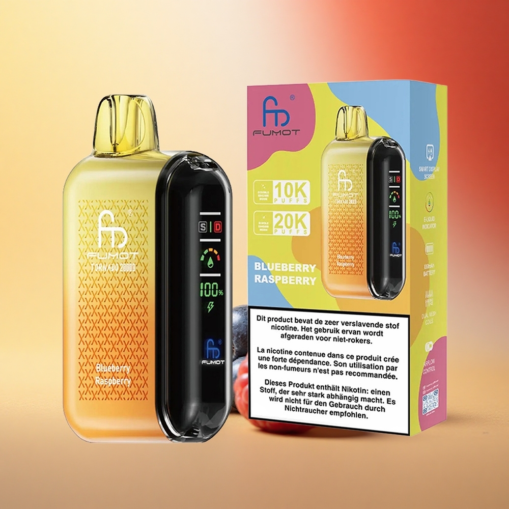 Fumot Tornado 20000 Puffs Borova Malina Dual Mesh Zračni Tok