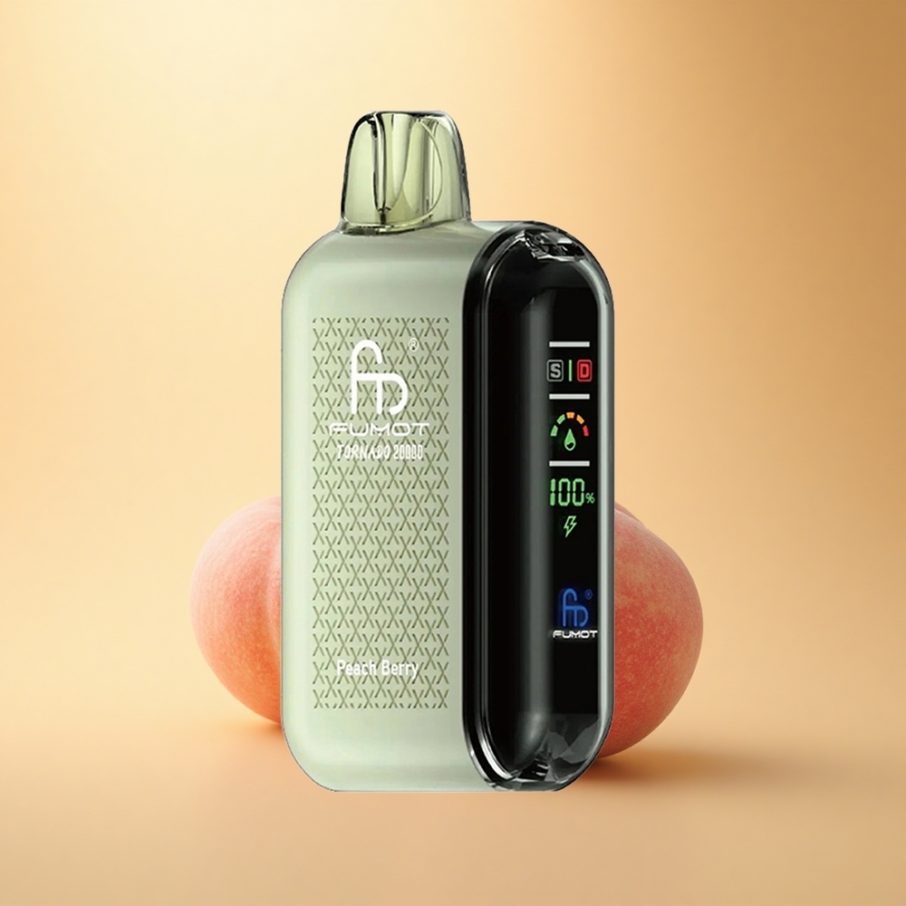 Fumot Tornado 20000 Puffs Breskevi Jagoda Dvojni Mesh 20ml