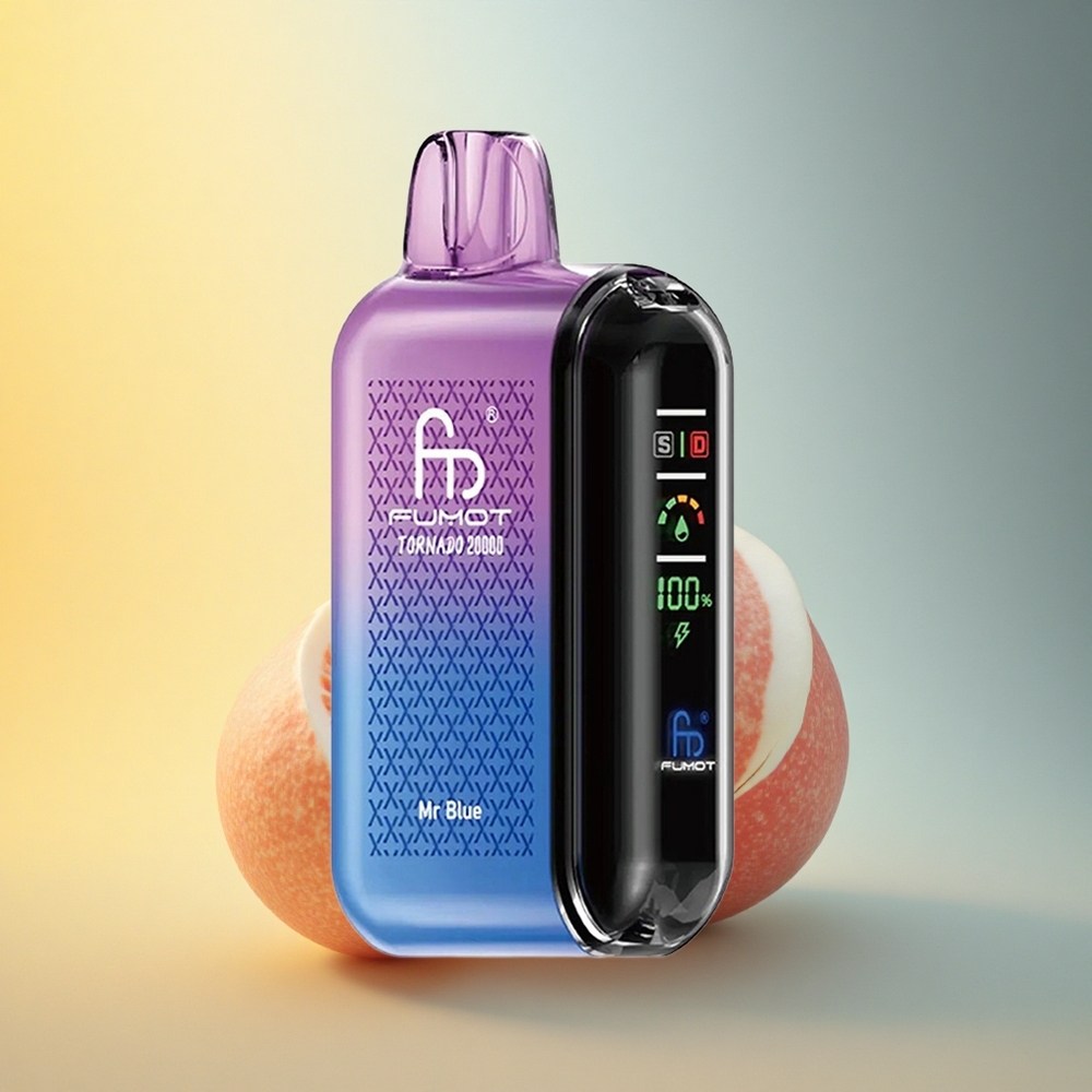 Fumot Tornado 20000 Puffs Gospod Modri Dvojni Motor Pametni Prikaz