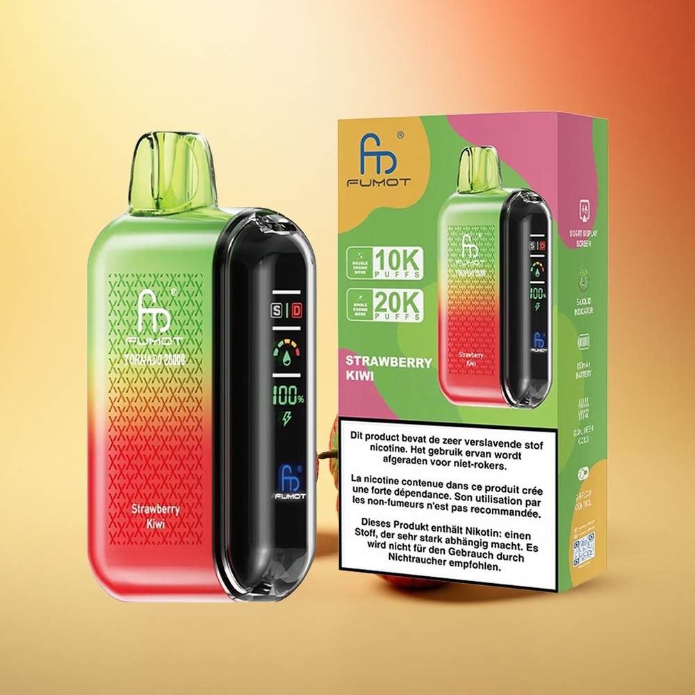 Fumot Tornado 20000 Puffs Jagoda Kivi Dual Mesh 20ml