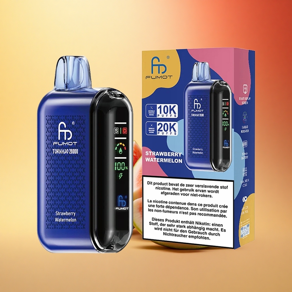 Fumot Tornado 20000 Puffs Jagoda Lubenica Dual Mesh 20ml