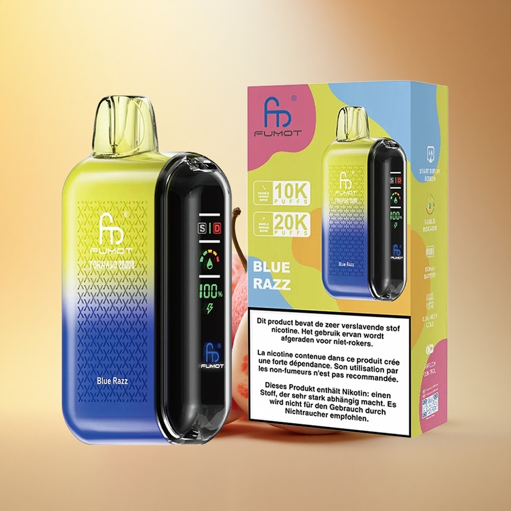Fumot Tornado 20000 Puffs Modra Malina Dual Mesh 20ml