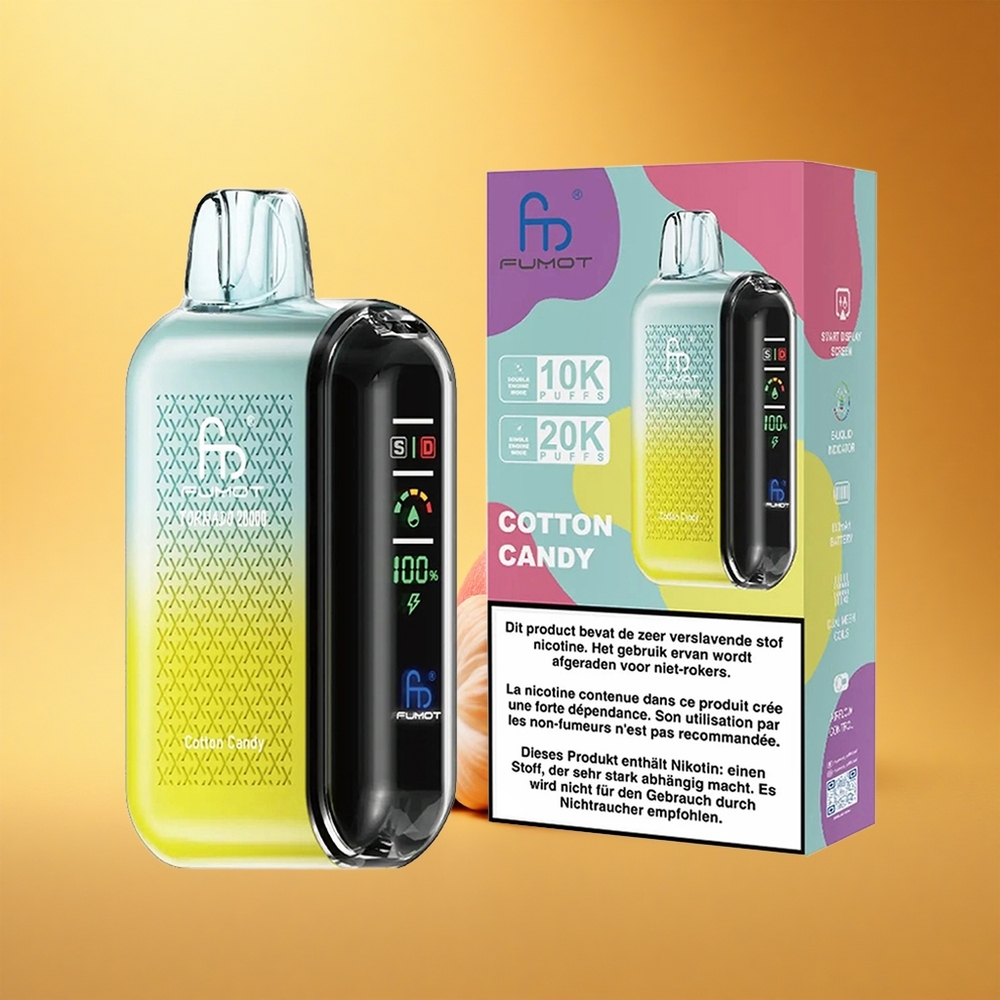 Fumot Tornado 20000 Puffs Sladkorna Vila Dual Mesh 20ml Smart Display