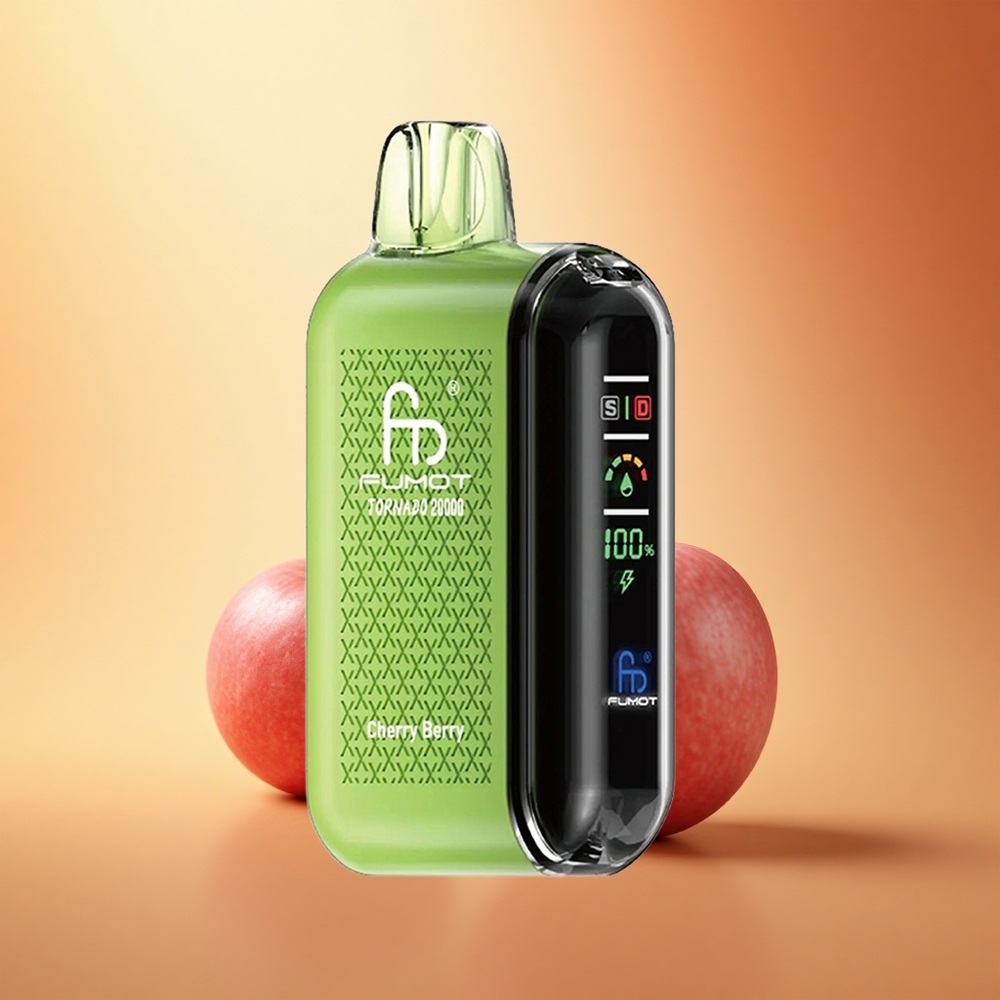 Fumot Tornado 20000 Puffs Češnjeva Jagoda Dvojna Mreža Pametni Zaslon