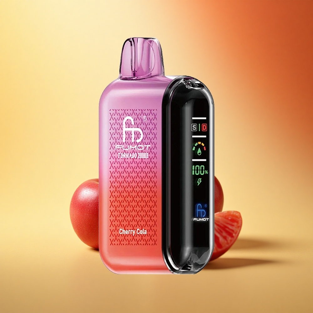 Fumot Tornado 20000 Puffs Češnjeva Kola z Dual Mesh Coil in 20ml E-tekočino