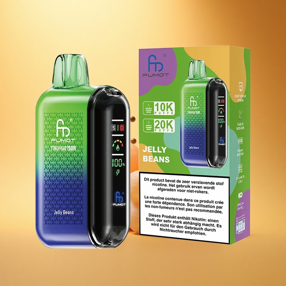 Fumot Tornado 20000 Puffs Žele Bobe Dvojna Mreža 20ml 850mAh