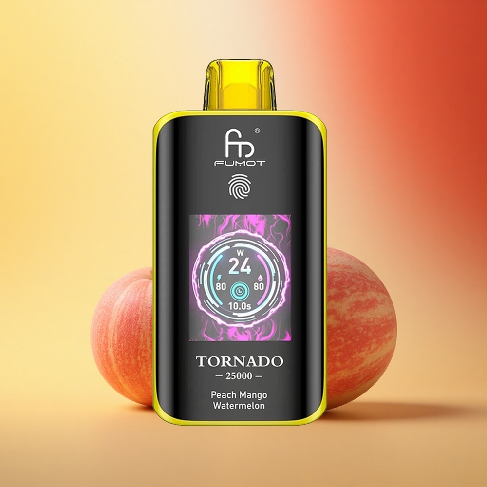 Fumot Tornado 25000 Puffs Breskva Mango Lubenica HD Ekran 700mAh
