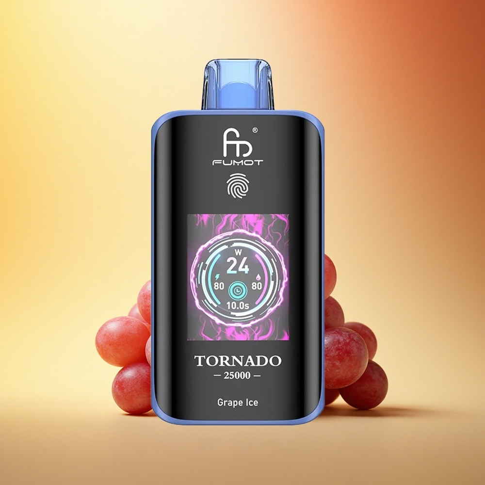 Fumot Tornado 25000 Puffs Grozdov led HD Ekran 700mAh Tip-C