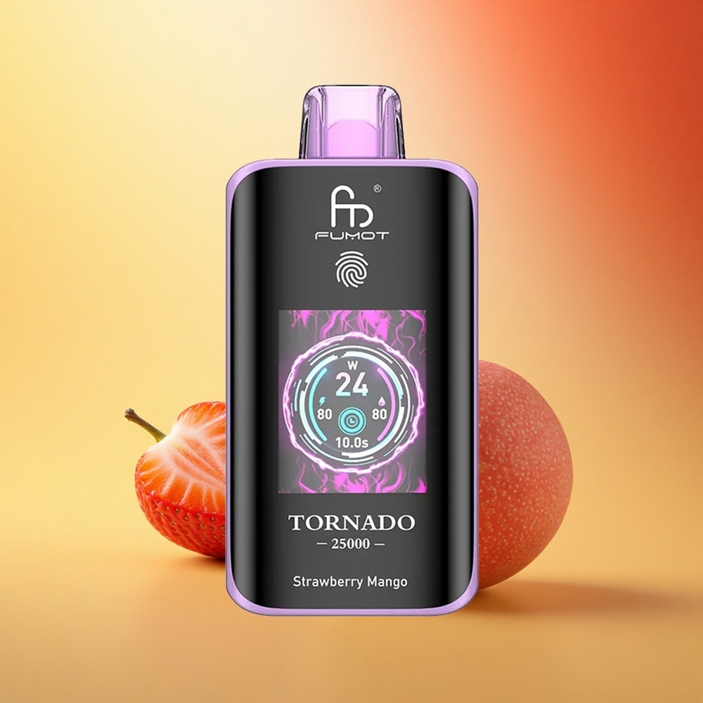 Fumot Tornado 25000 Puffs Jagoda Mango HD Ekran 700mAh