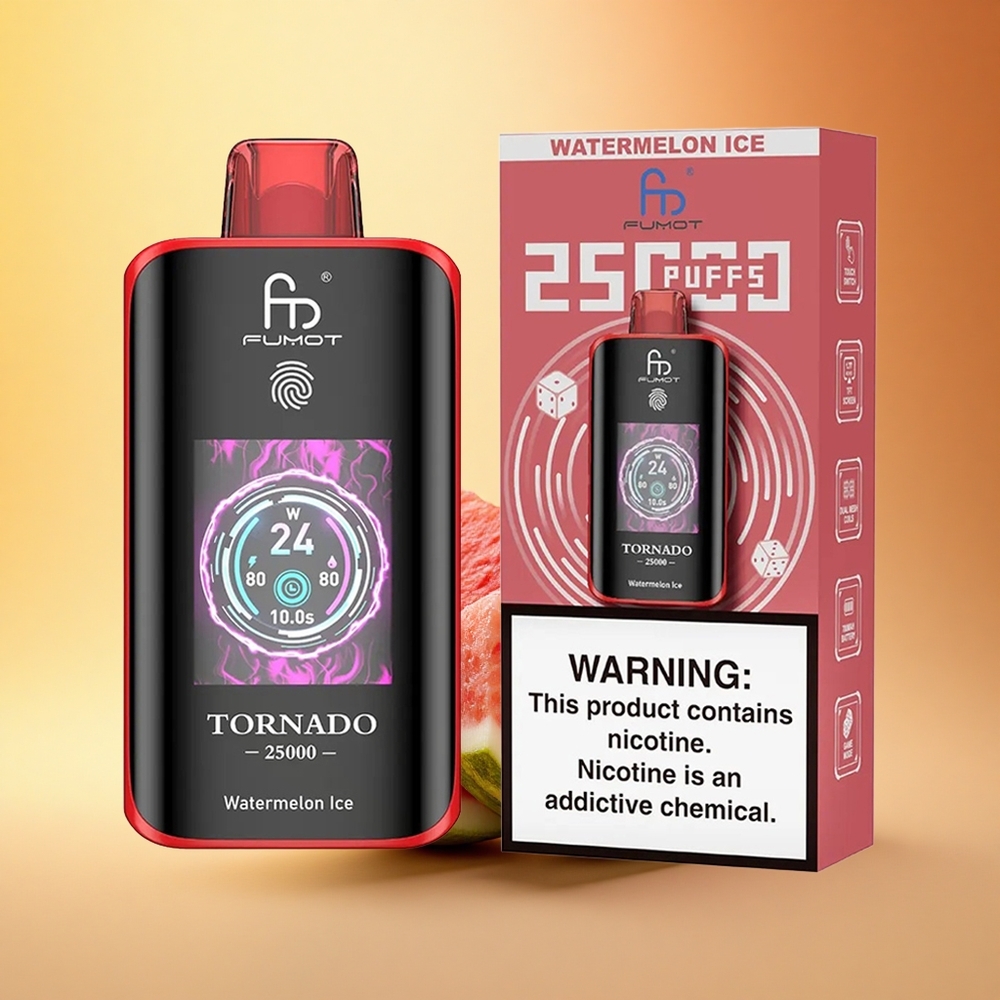 Fumot Tornado 25000 Puffs Lubenica Led z 700mAh in 20ml