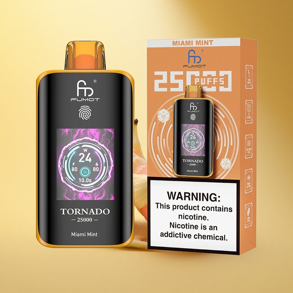 Fumot Tornado 25000 Puffs Miami Mint HD Ekran 700mAh 20ml