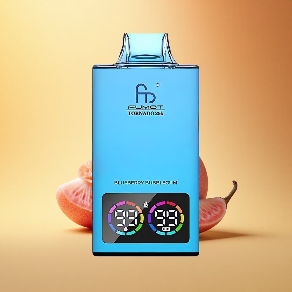 Fumot Tornado 35000 Puffs Borovnični Mehurčki z Dvojno Mrežico in Hitrim Polnjenjem