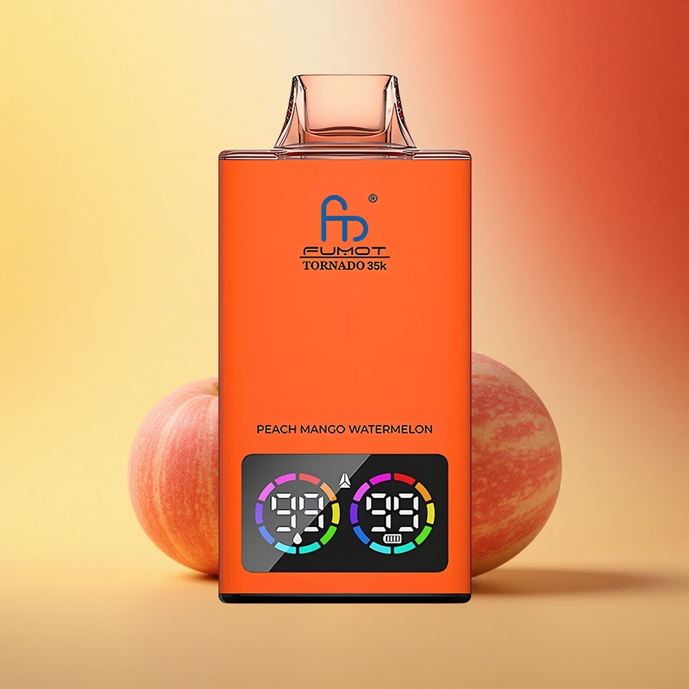 Fumot Tornado 35000 Puffs Breskeva Mango Lubenica Dvojna Mreža Hitro Polnjenje