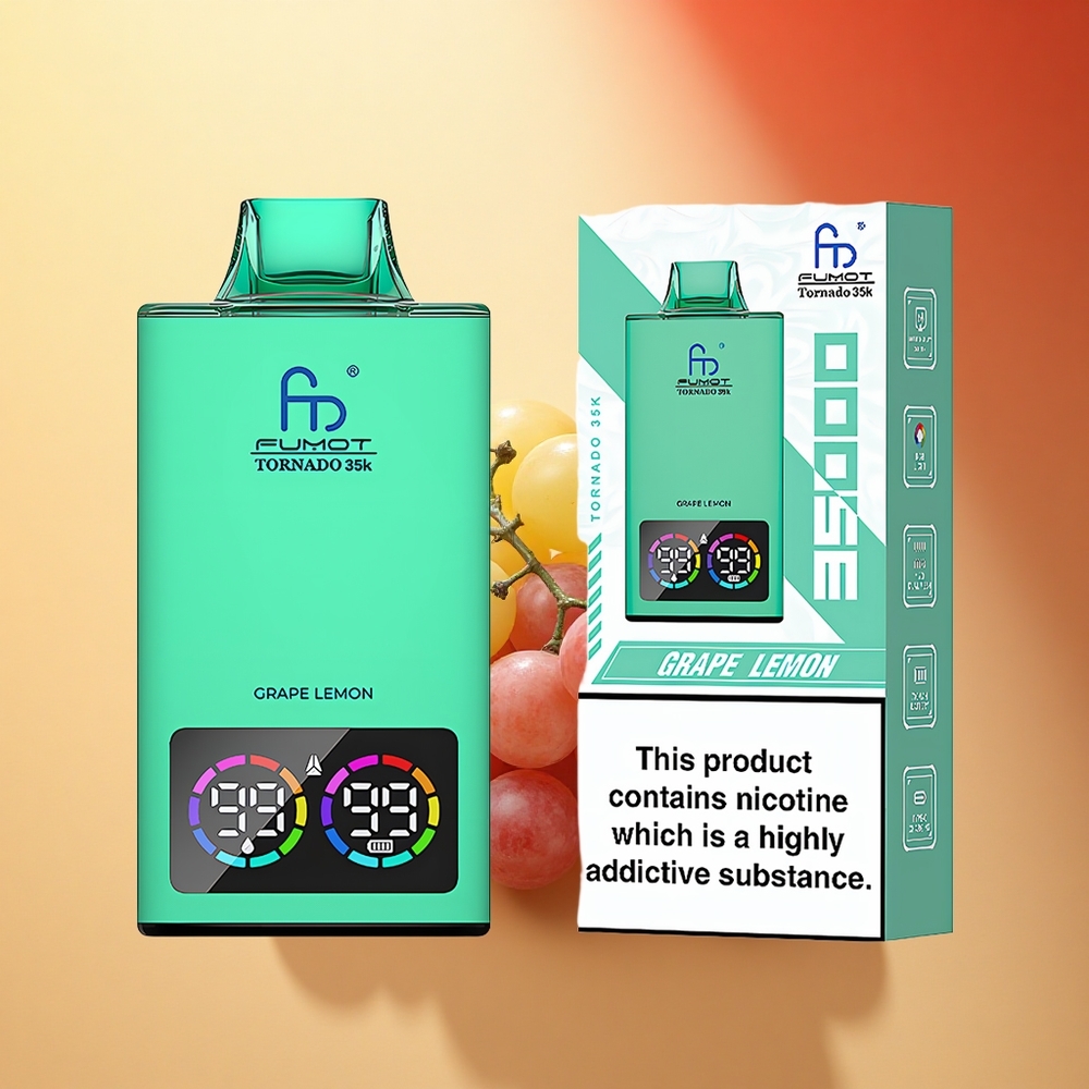Fumot Tornado 35000 Puffs Grozd Limona Dual Mesh RGB
