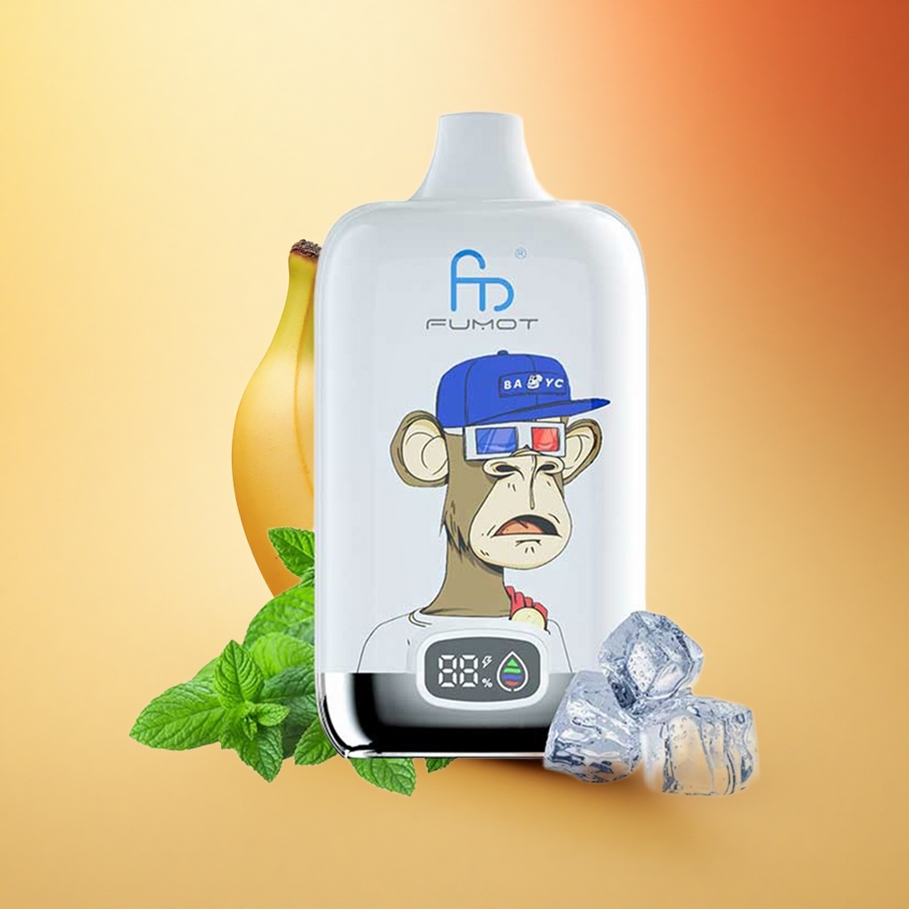 Fumot Tornado Digital Box 12000 Puffs Jagoda Banana Mreža Tip-C 20ml