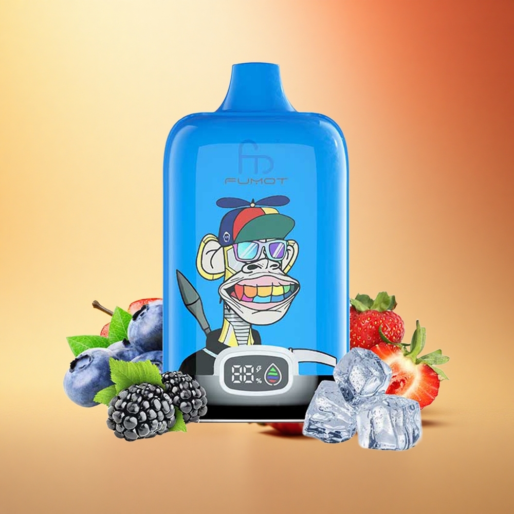 Fumot Tornado Digital Box 12000 Puffs Jagoda Grozdje Mreža 20ml Tip-C