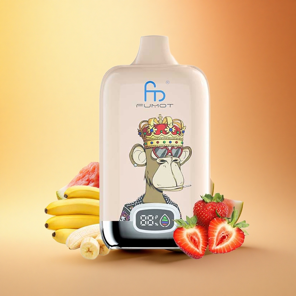 Fumot Tornado Digital Box 12000 Puffs Lubenica Led z Mrežasto Tuljavo in Tip-C Polnjenjem