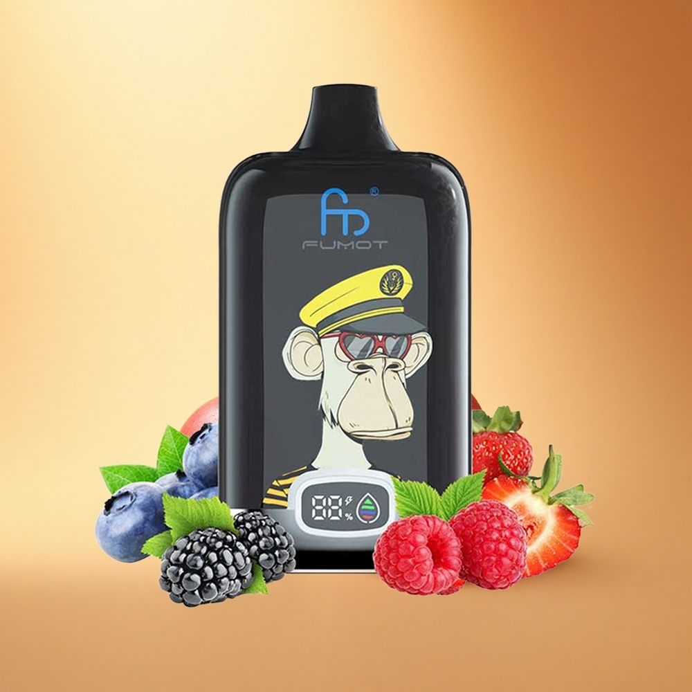 Fumot Tornado Digital Box 12000 Puffs Češnjev Vrtinec Mrežasta Tuljava Tip-C