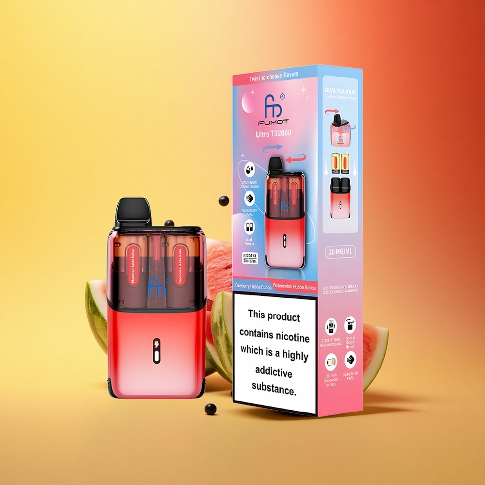 Fumot Ultra T32000 Puffs Borovnica Hubba Bubba - Type-C Hitro Polnjenje & 24ml E-Tekočina