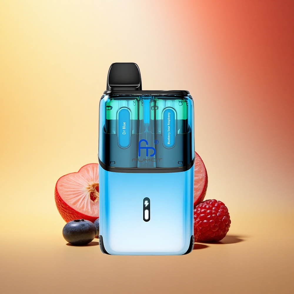 Fumot Ultra T32000 Puffs Dr Modra - Borovnica Kisla Malina z Napredno Mrežno Tuljavo in Hitrim Polnjenjem Type-C