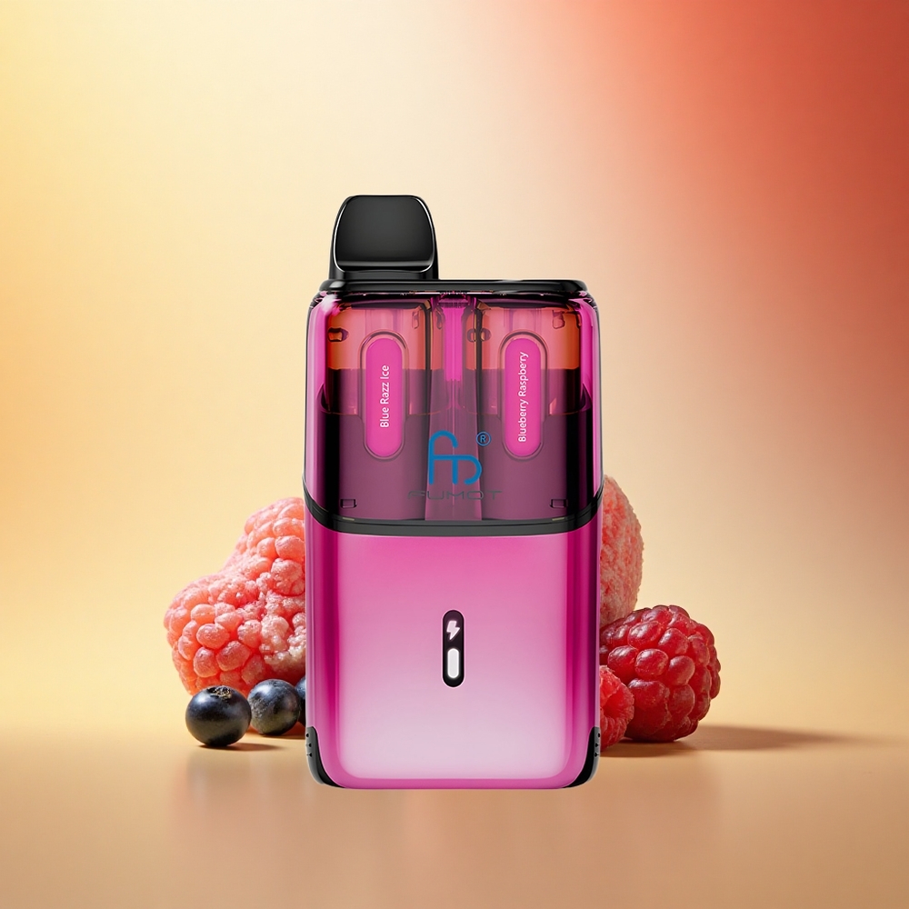 Fumot Ultra T32000 Puffs Modra Malina Led z Napredno Mrežno Tuljavo in Hitrim Polnjenjem Type-C