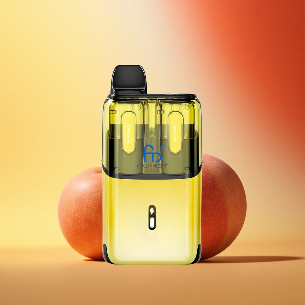 Fumot Ultra T32000 Puffs Trojni Mango - Sočna Breskev z Napredno Mrežno Tuljavo in Hitrim Polnjenjem Type-C