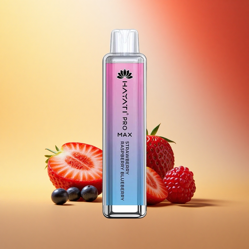 Hayati Pro Max 4000 Puffs Jagoda Malina Borovnica Dual Coil Rechargeable Crystal