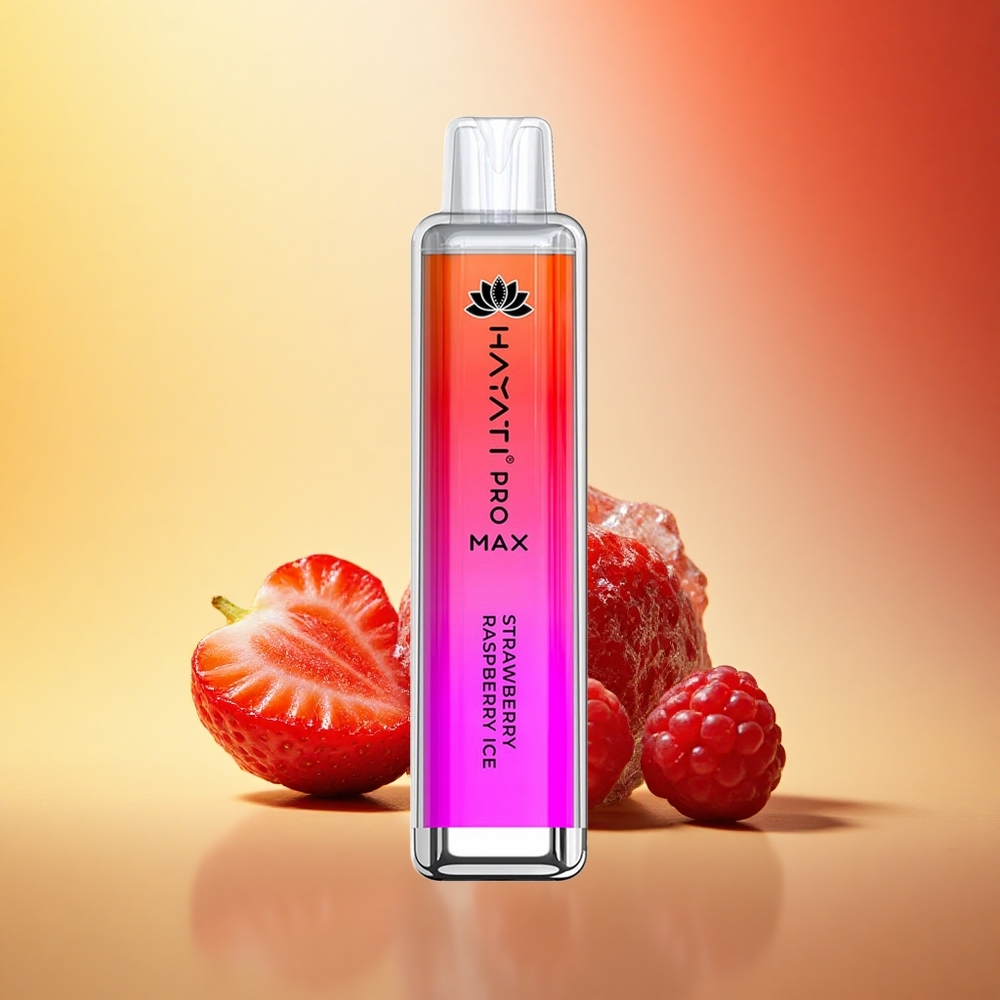 Hayati Pro Max 4000 Puffs Jagoda Malina Led Dual Coil Rechargeable Crystal