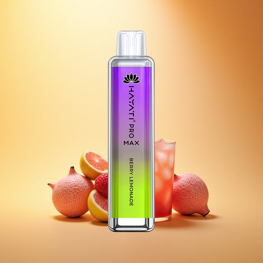 Hayati Pro Max 4000 Puffs Jagodna Limonada z 5% Nikotina in 4000 Puffi