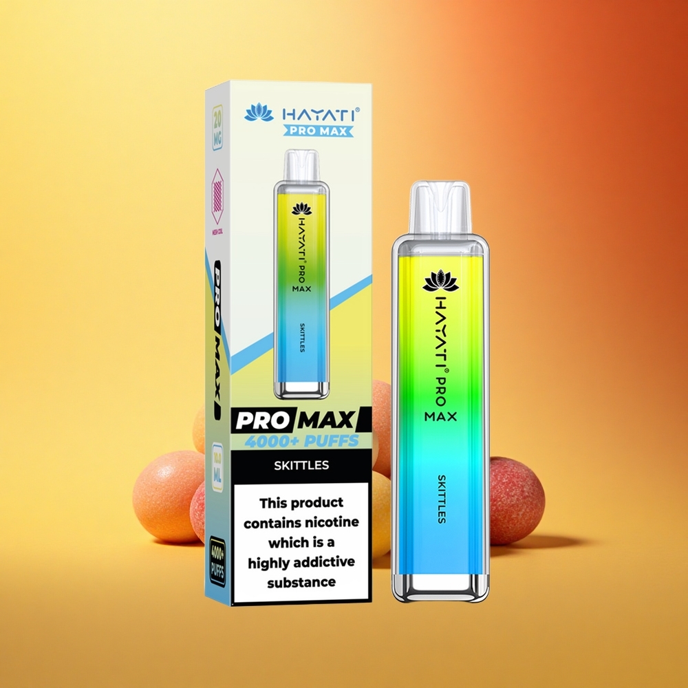 Hayati Pro Max 4000 Puffs Skittles Kristalni Dvojni Vlek 1400mAh