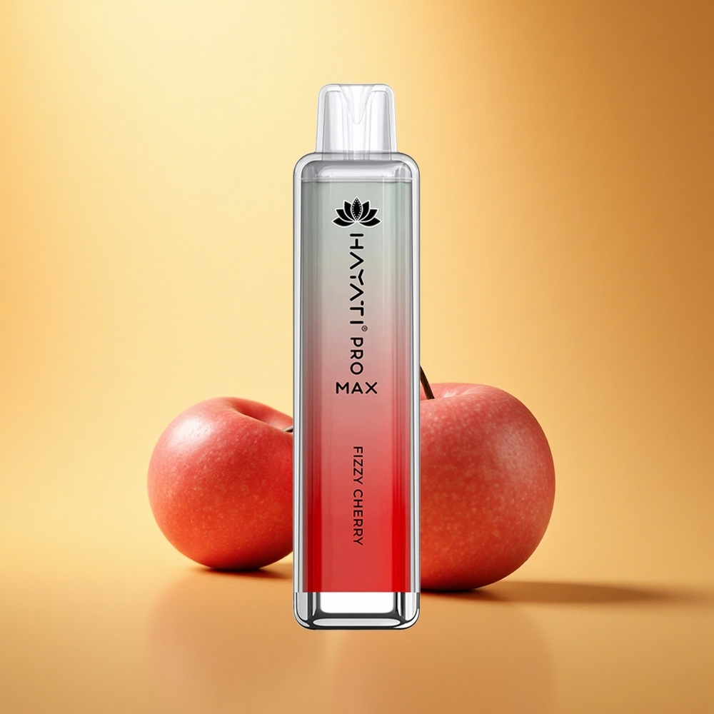 Hayati Pro Max 4000 Puffs Šampanjsko Češnjevo z Dvojno Mrežo in LED Osvetlitvijo