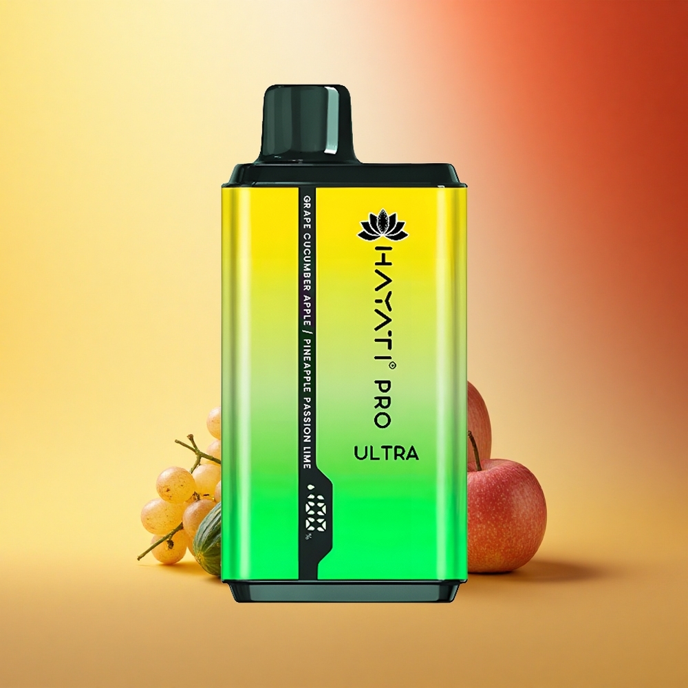 Hayati Pro Ultra 15000 Puffs Grozdje Kumara Jabolče Ananas Strast 850mAh 2 12ml