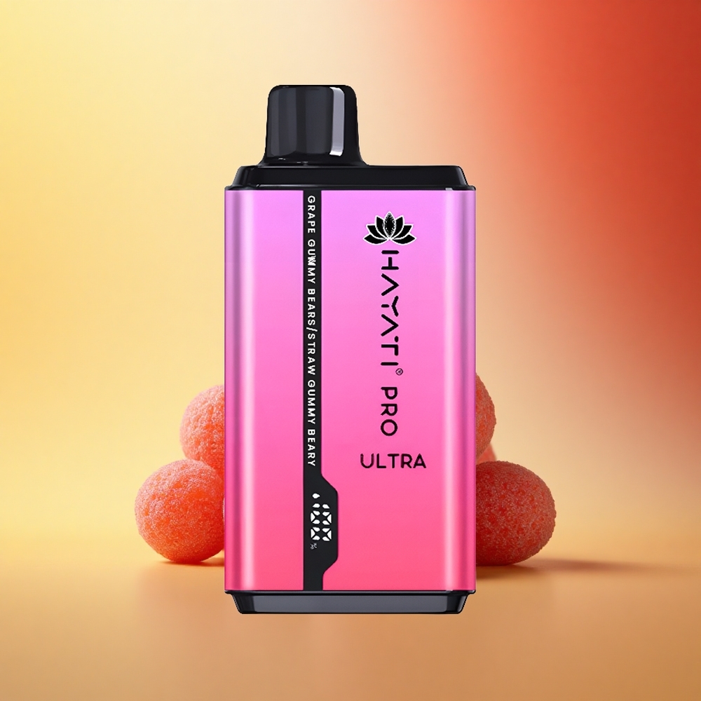 Hayati Pro Ultra 15000 Puffs Grozdni gumi medvedek jagodni gumi medvedek 850mAh 24ml