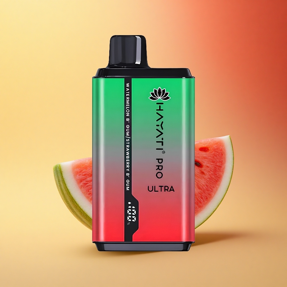 Hayati Pro Ultra 15000 Puffs Lubenični žvečilni gumi jagodni žvečilni gumi 850mAh 12ml
