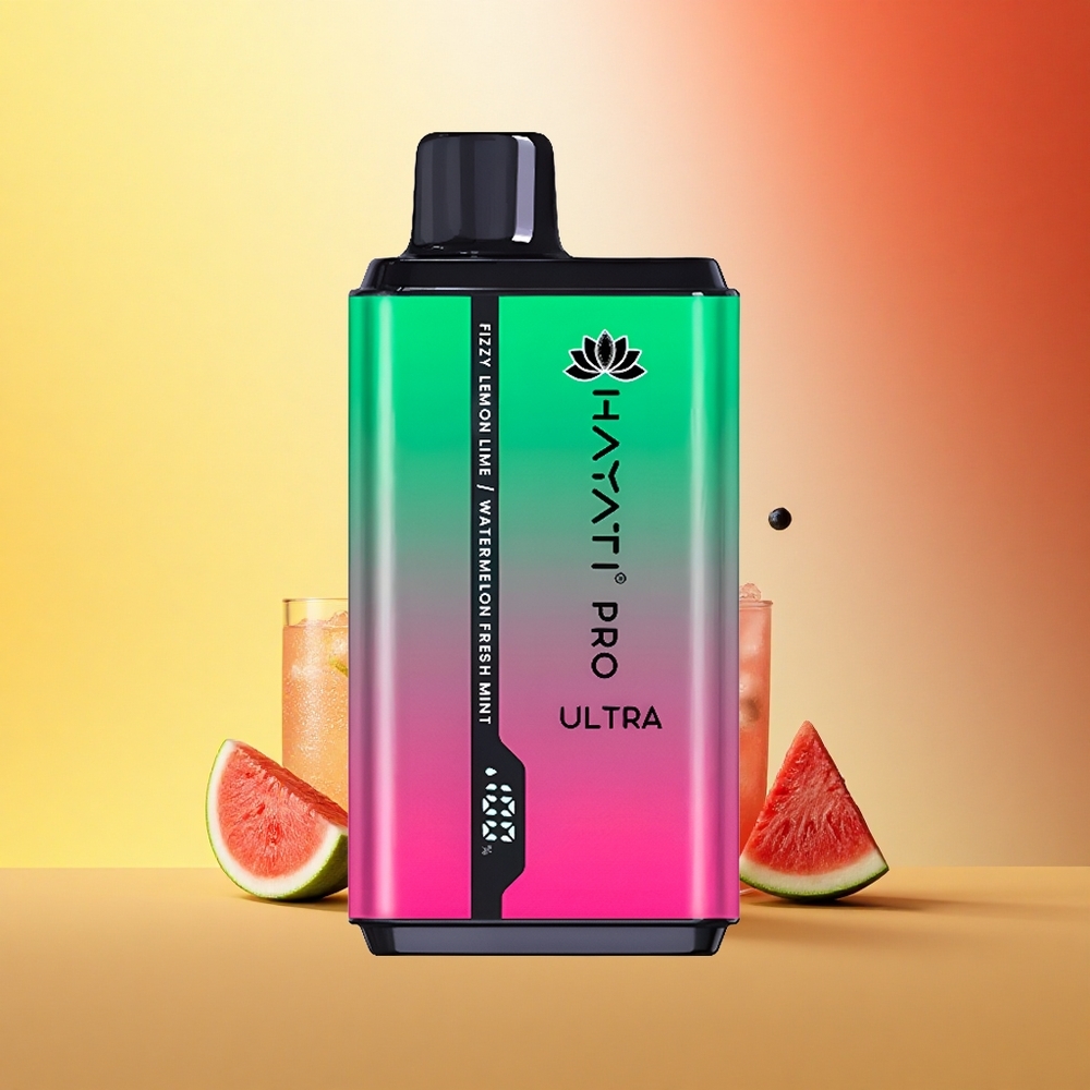 Hayati Pro Ultra 15000 Puffs Sveže Peppermint Limeta in Lubenica z 850mAh in 2% Nikotina