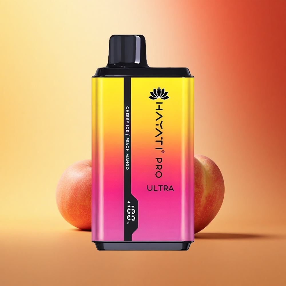 Hayati Pro Ultra 15000 Puffs Češnjevo Ledene Breskve Mango z 850mAh in 24ml