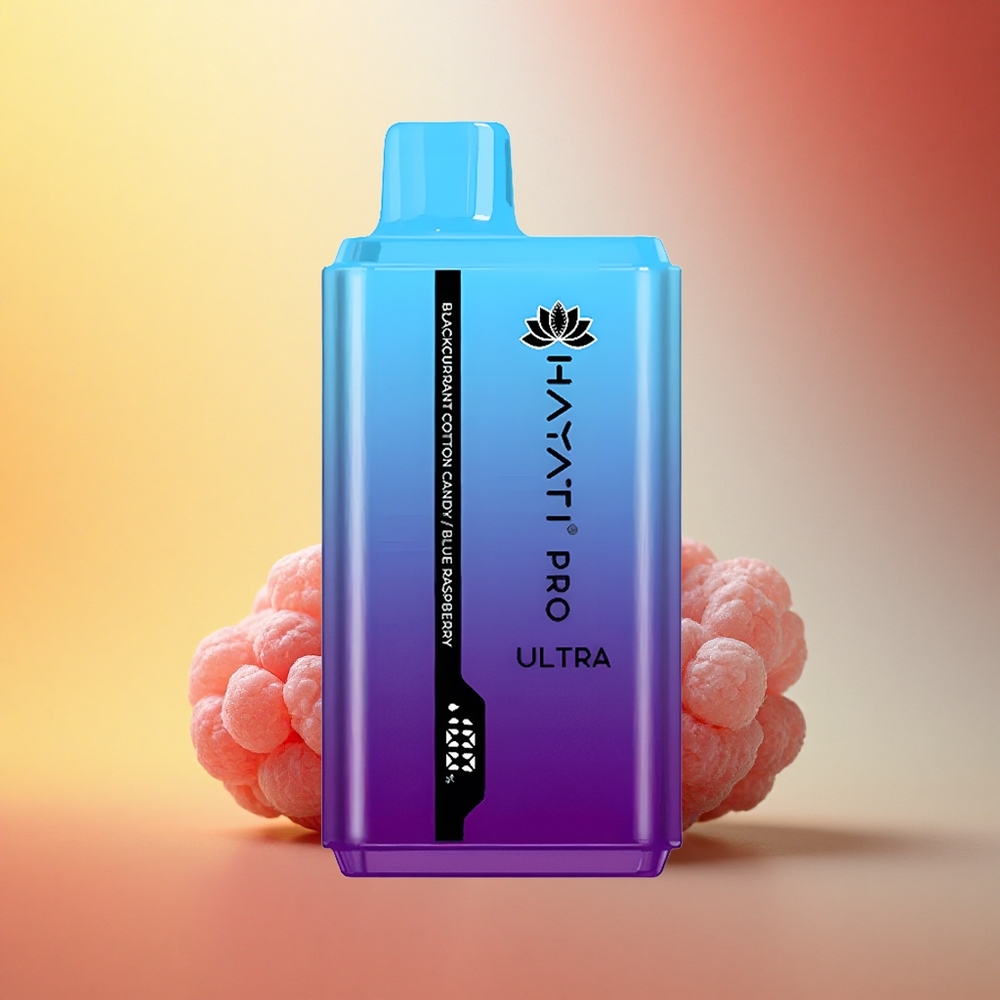 Hayati Pro Ultra 15000 Puffs Črni ribez bombažna sladkosa modi malina 850mAh 24ml