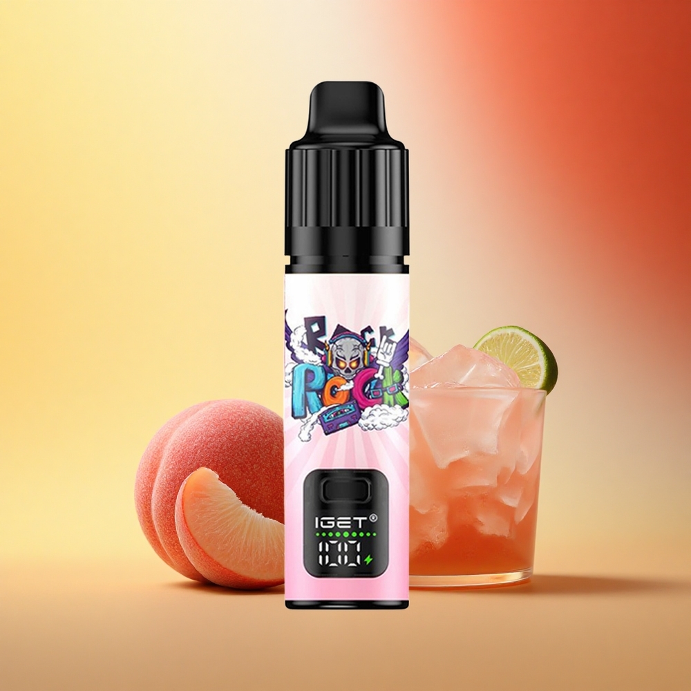 IGET BAR PLUS S3 POD 10000 Puffs Breskeva Liči Limeta Led z 18 ml E-tekočine in 1.0 Ohm Mesh Tuljavo