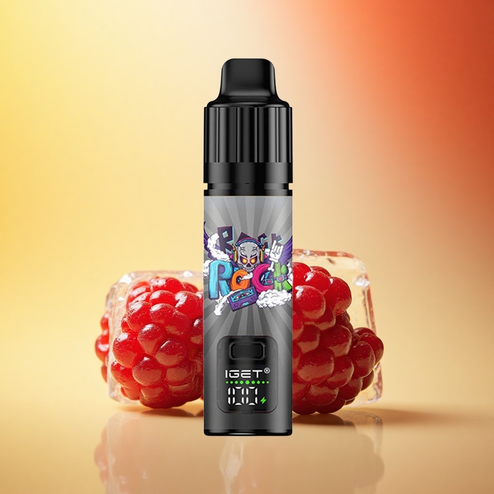 IGET BAR PLUS S3 POD 10000 Puffs Črni Jagodični Led z 5% Nikotina in 950 mAh Baterijo