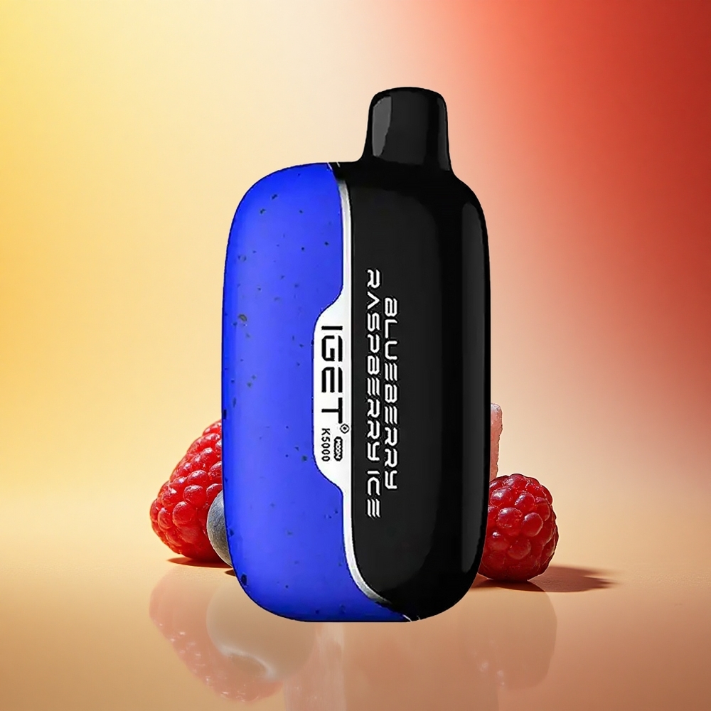 IGET Moon K5000 Puffs Borovnica Malina Led PC 5000 Pufov 49.5 mm