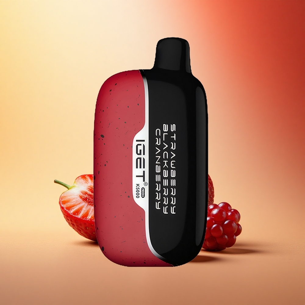 IGET Moon K5000 Puffs Jagoda Robida Brusnica Mesh Coil 1.35 Ohm Velikost 49.5x25.3x99.4 mm