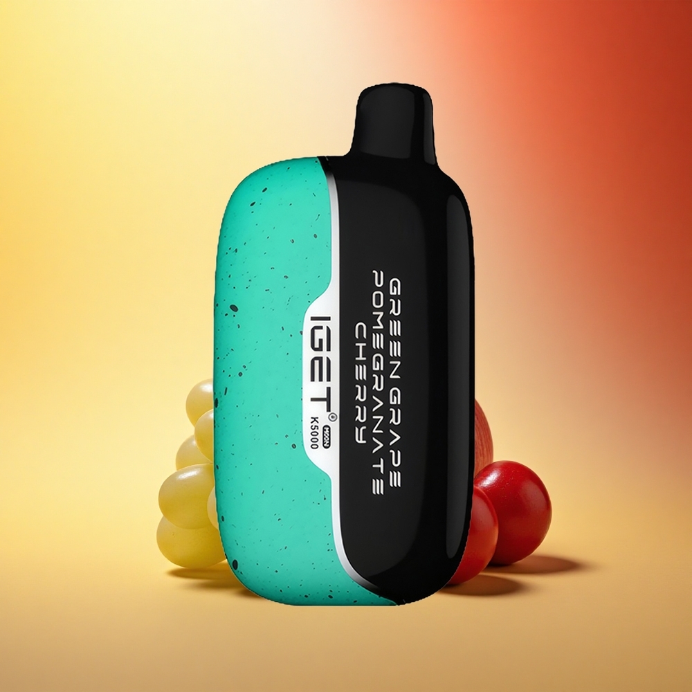 IGET Moon K5000 Puffs Zelena Grozdje Granat Jabuka 5000 Pufov PC 1.35 Ohm