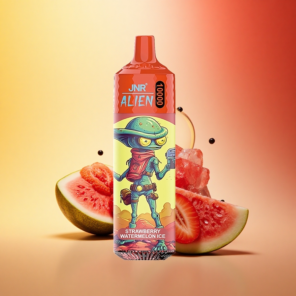 JNR Alien 10000 Jagoda Lubenica Led z RGB Lučmi in Hitrim Polnjenjem Tip-C