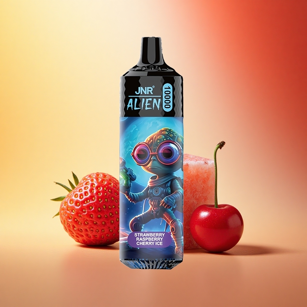 JNR Alien 10000 Jagoda Malina Češnja Led z 850mAh in RGB Lučmi