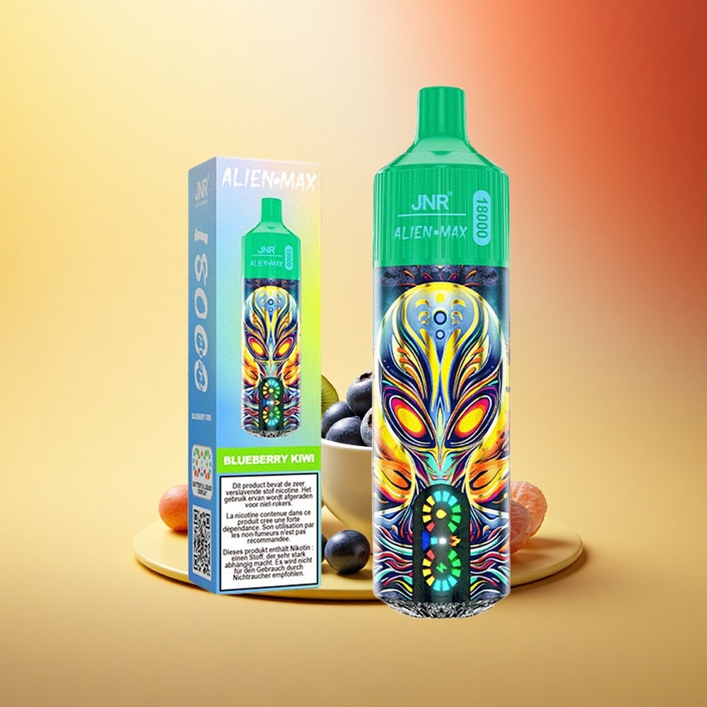 JNR Alien Max 18000 Borovnica Kivi Dvojno Jedro Hitri Polnilec