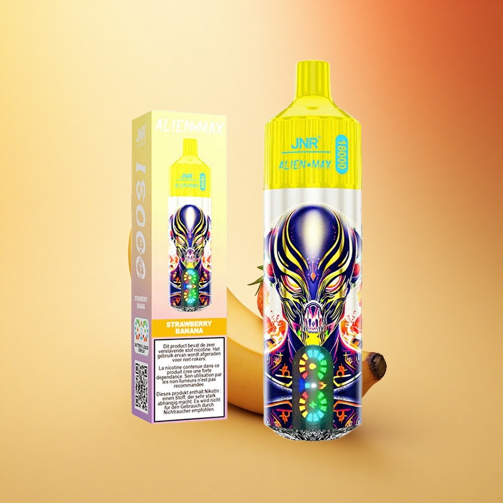 JNR Alien Max 18000 Jagoda Banana Dvojno Jedro & Hitri Polnjenje