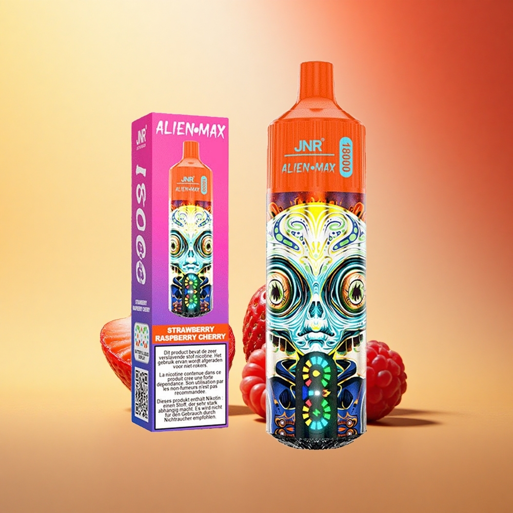 JNR Alien Max 18000 Jagoda Malina Češnja Dual Mesh LED